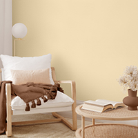 Dulux 2024 paint colour trends palette V1 living room chair table Craftsman Gold medium golden wall
