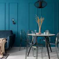 Dulux Bayberry Blue dining room wall