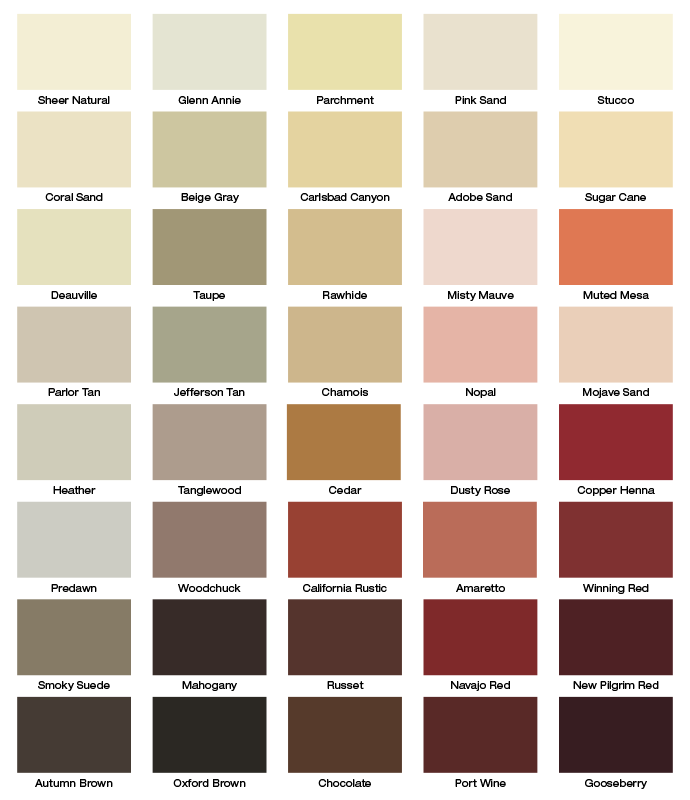 Dulux Exterior Solid Stain Colours - Master Paint Weather Shield Shade Card