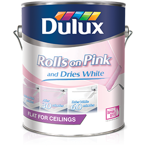 Dulux Dulux Rolls On Pink Ceiling Paint