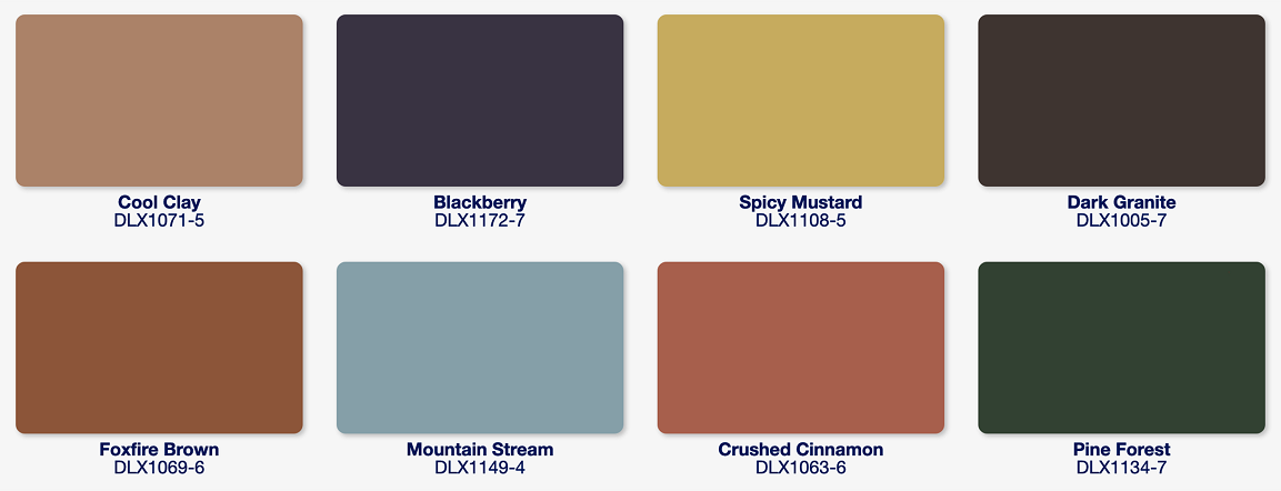 Dulux 2023 Origin trend paint colour chips