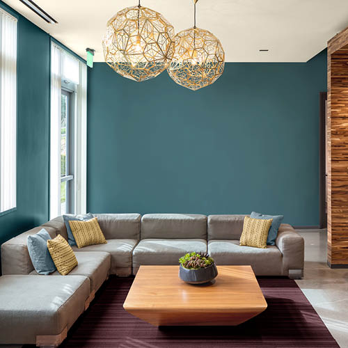 Dulux 2023 paint colour Vining Ivy living room